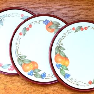 Vintage Retro 1970s Corning Coasters 3PC